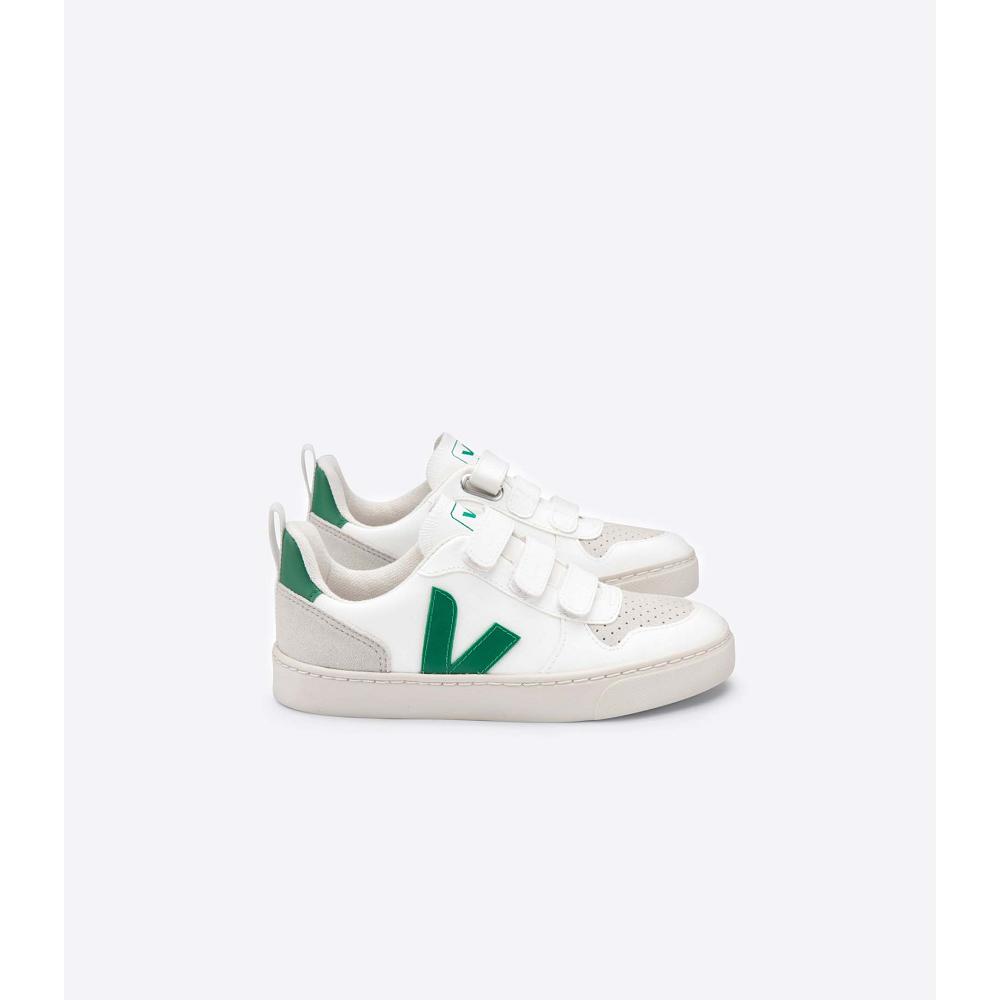 Veja V-10 CWL Schoenen Kinderen White/Green | NL 775KOR